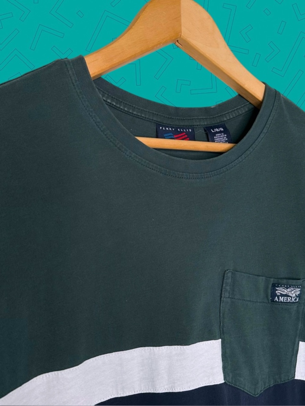 Vintage Perry Ellis Pocket Tee Shirt